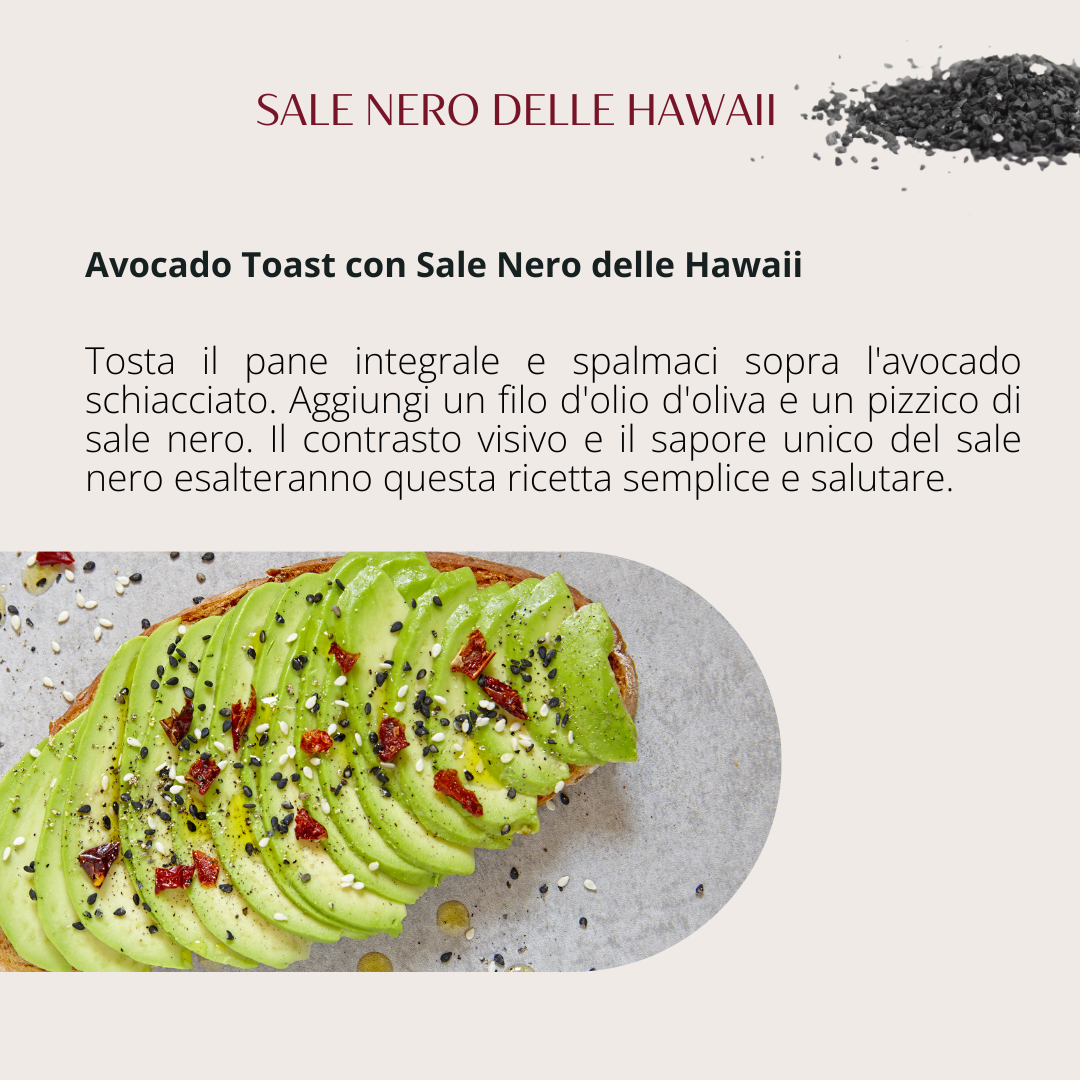 Hawaiian colors – set 4 sali Hawaii (Sale rosso - sale verde - sale nero - fiocchi di sale)