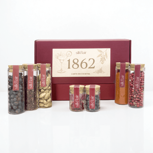 1862 - L’Arte dei Cocktail | Box gourmet con 7 botaniche e spezie per mixology | Edizione limitata 2025 - Silkflair