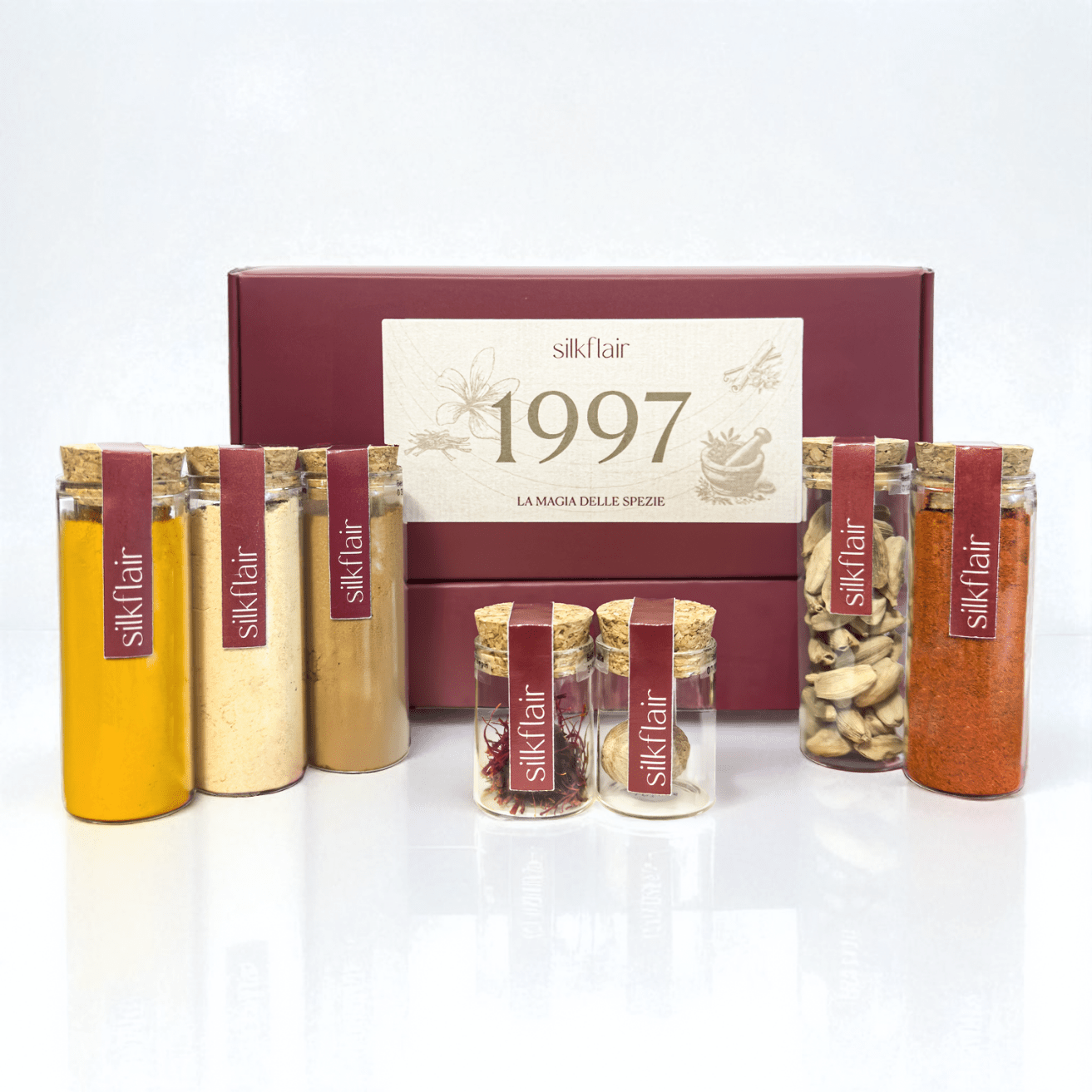 1997 - La Magia delle Spezie | Box gourmet con spezie pregiate dal mondo | Edizione limitata 2025 - Silkflair