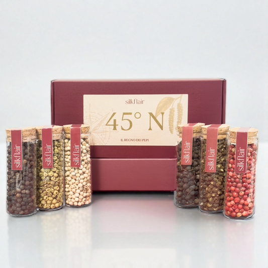 45°N - Il Regno dei Pepi - Box gourmet con 6 pepi dal mondo | Edizione limitata 2025