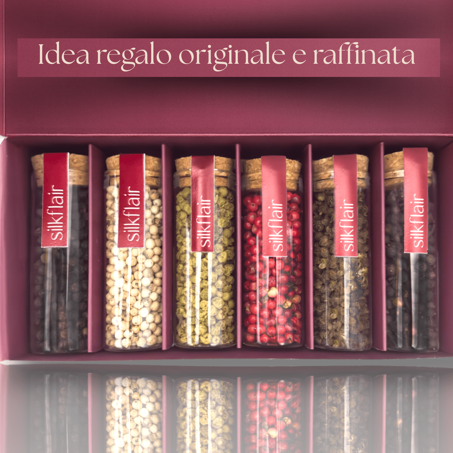 45°N - Il Regno dei Pepi - Box gourmet con 6 pepi dal mondo | Edizione limitata 2025 - Silkflair
