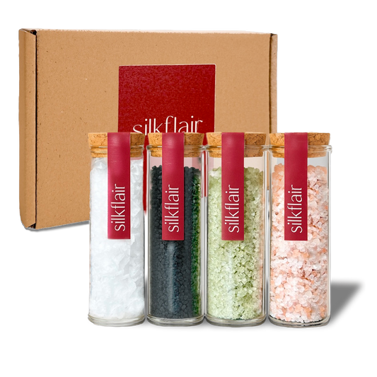 Salt 'n' Style – set 4 sali (Sale nero - sale rosa - sale verde - fiocchi di sale)