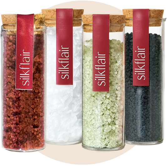 Hawaiian colors – set 4 sali Hawaii (Sale rosso - sale verde - sale nero - fiocchi di sale)