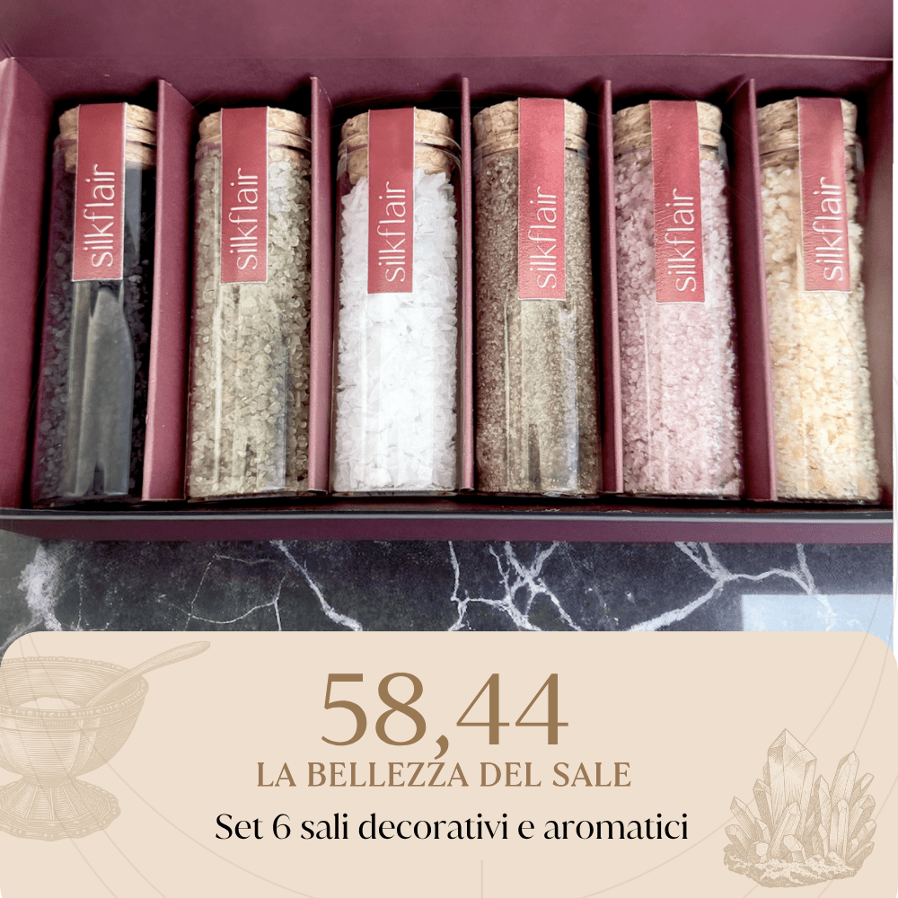 58,44 - La Bellezza del Sale | Box gourmet con 6 sali aromatici e decorativi | Edizione limitata 2025 - Silkflair