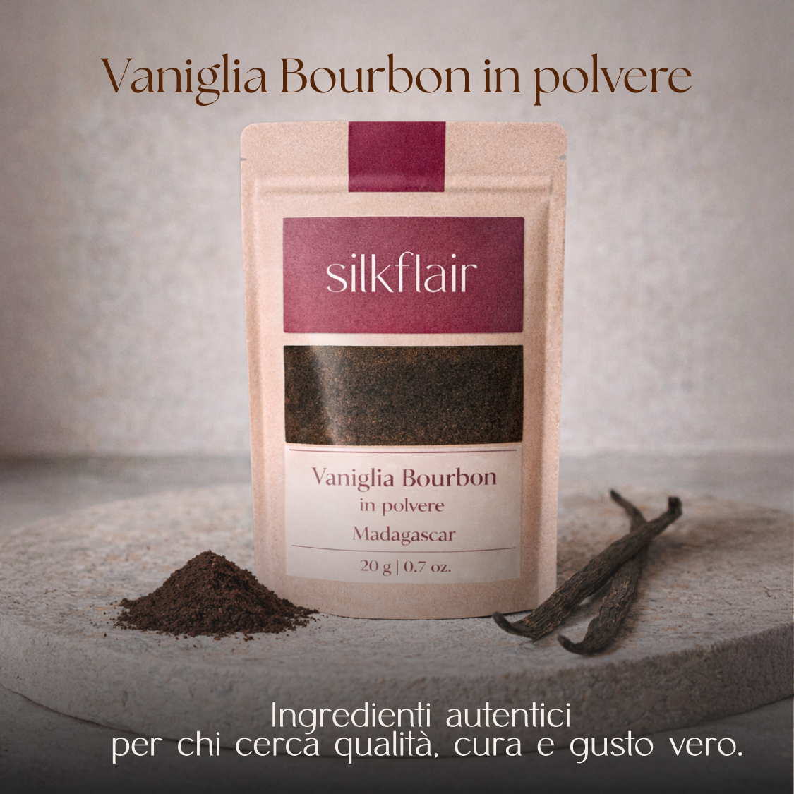 Vaniglia bourbon del Madagascar in polvere - Refill 20 g in busta