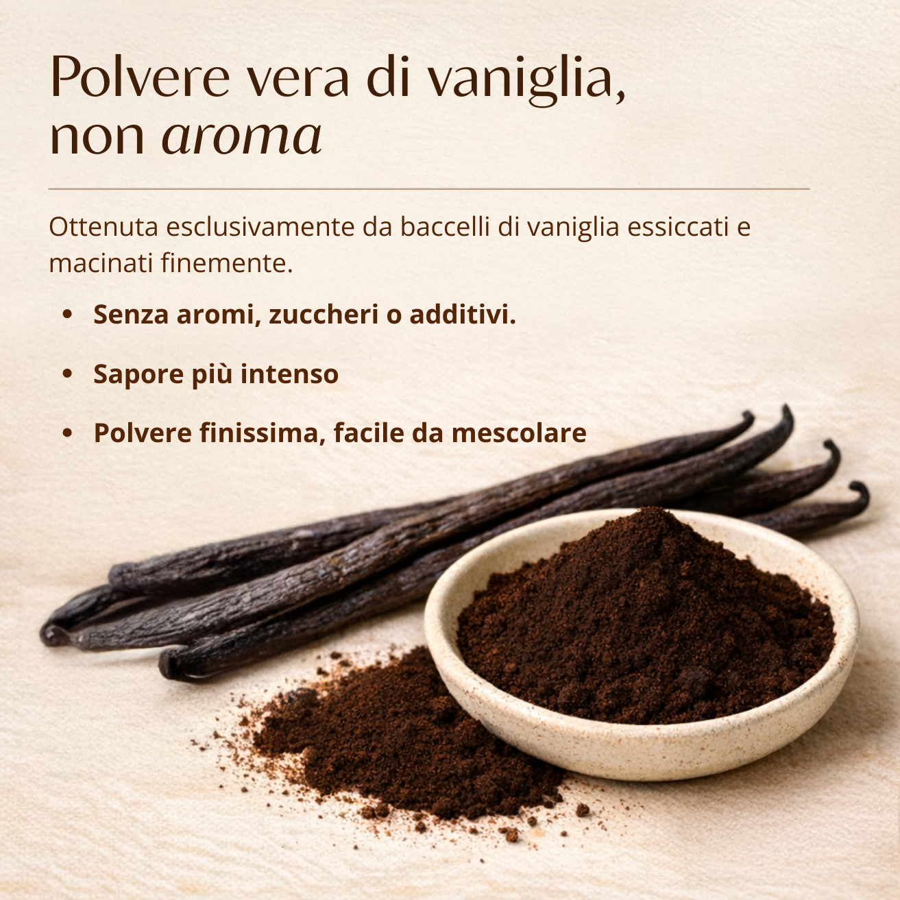 Vaniglia bourbon del Madagascar in polvere - Refill 20 g in busta