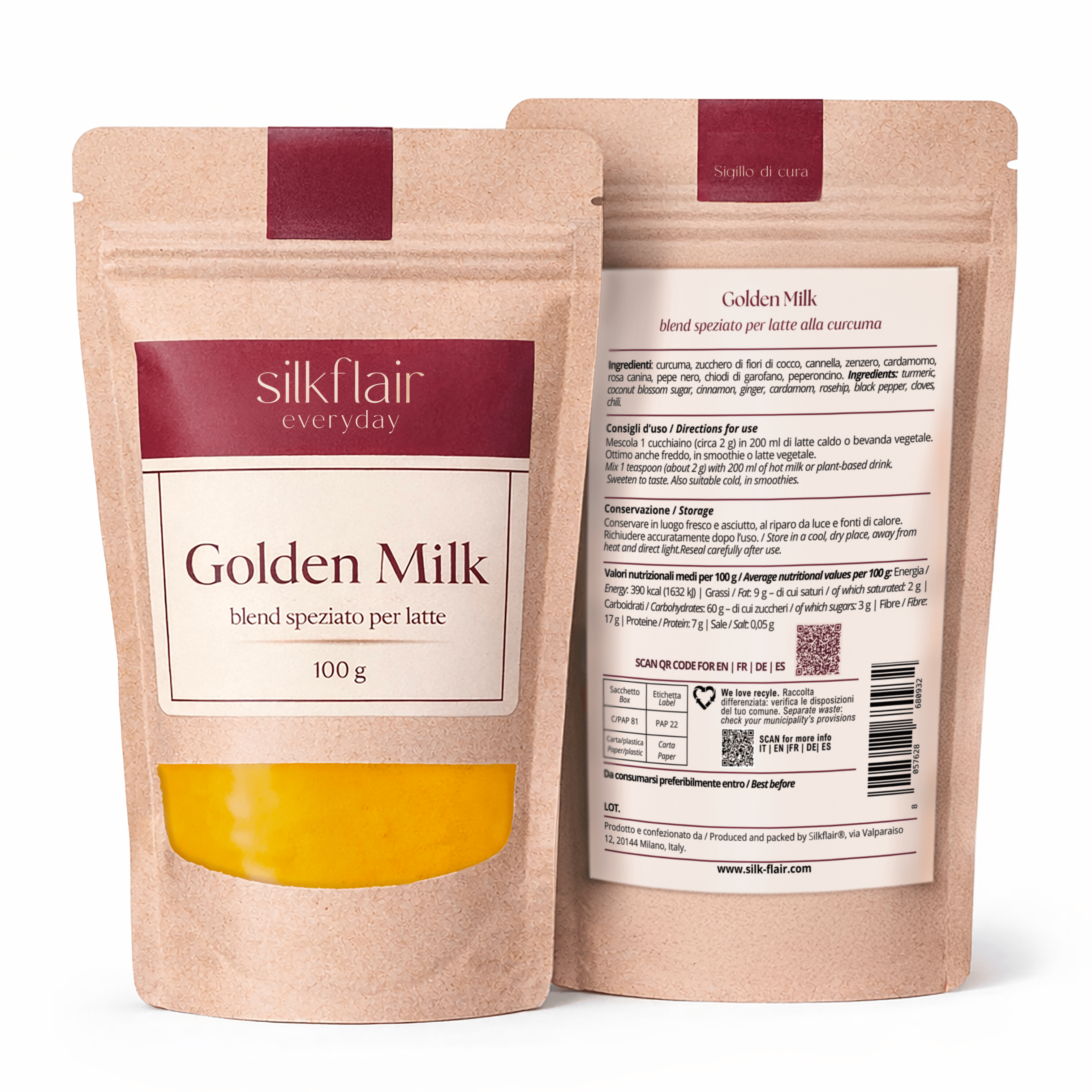 Golden Milk Silkflair - blend per latte alla curcuma - Silkflair