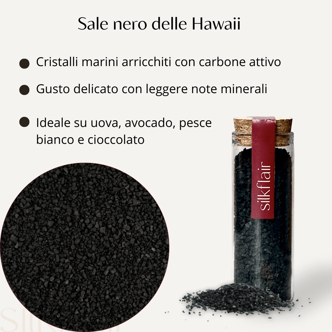 Hawaiian colors – set 4 sali Hawaii (Sale rosso - sale verde - sale nero - fiocchi di sale) - Silkflair