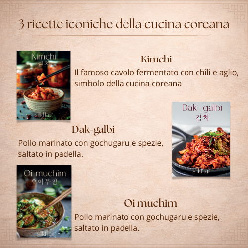 Ricette set Koean BBQ - bulgogi, kimchi, dak-galbi, oi muchim