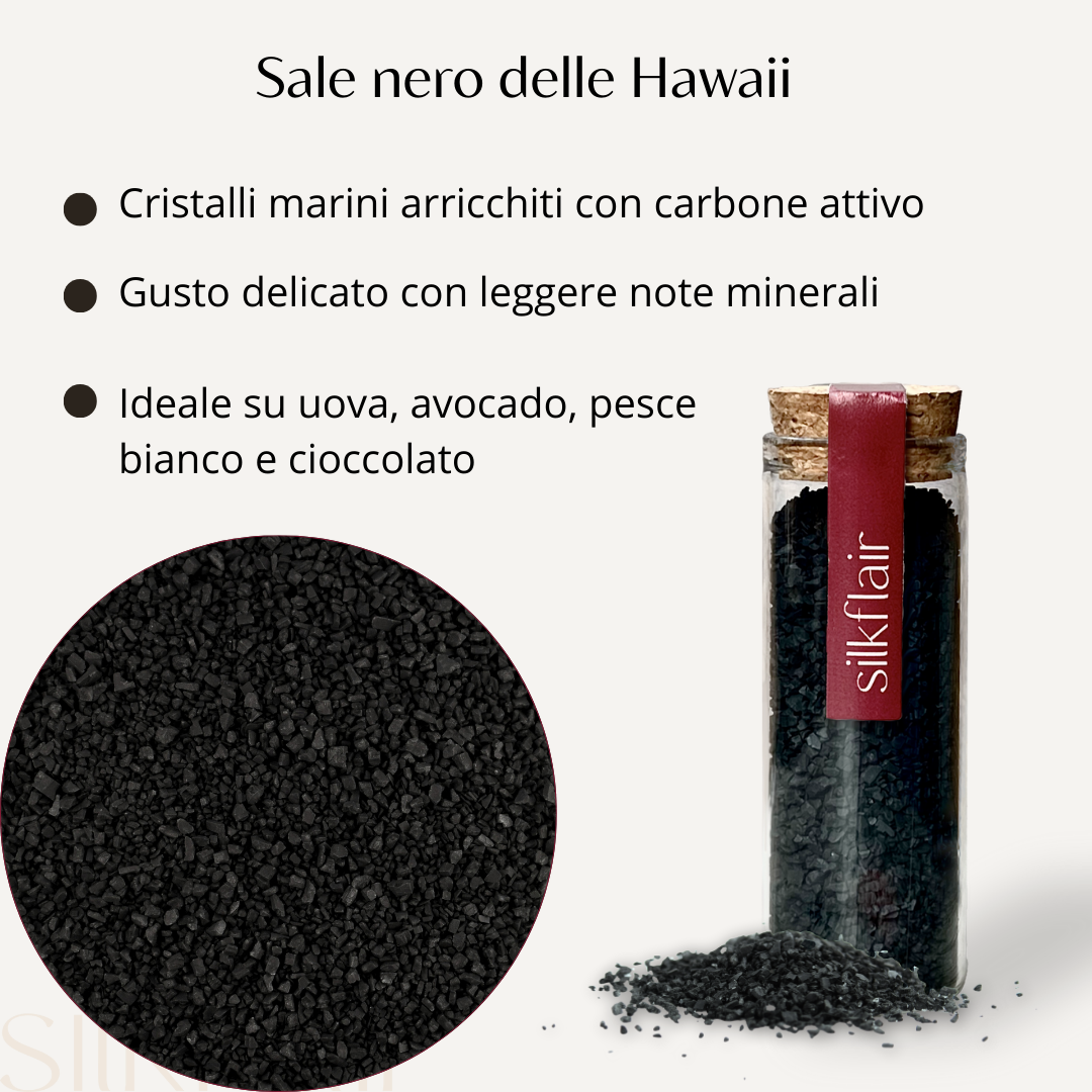 Hawaiian colors – set 4 sali Hawaii (Sale rosso - sale verde - sale nero - fiocchi di sale)